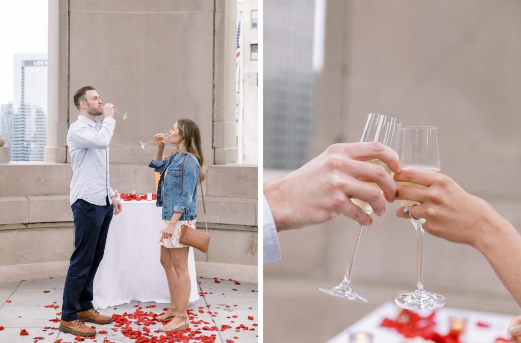 a toast to celebrate the engagement