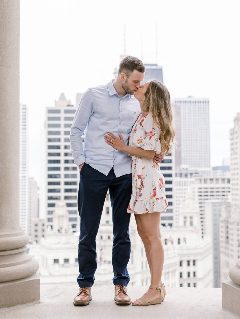 Couple kissing under the cupola at London House
